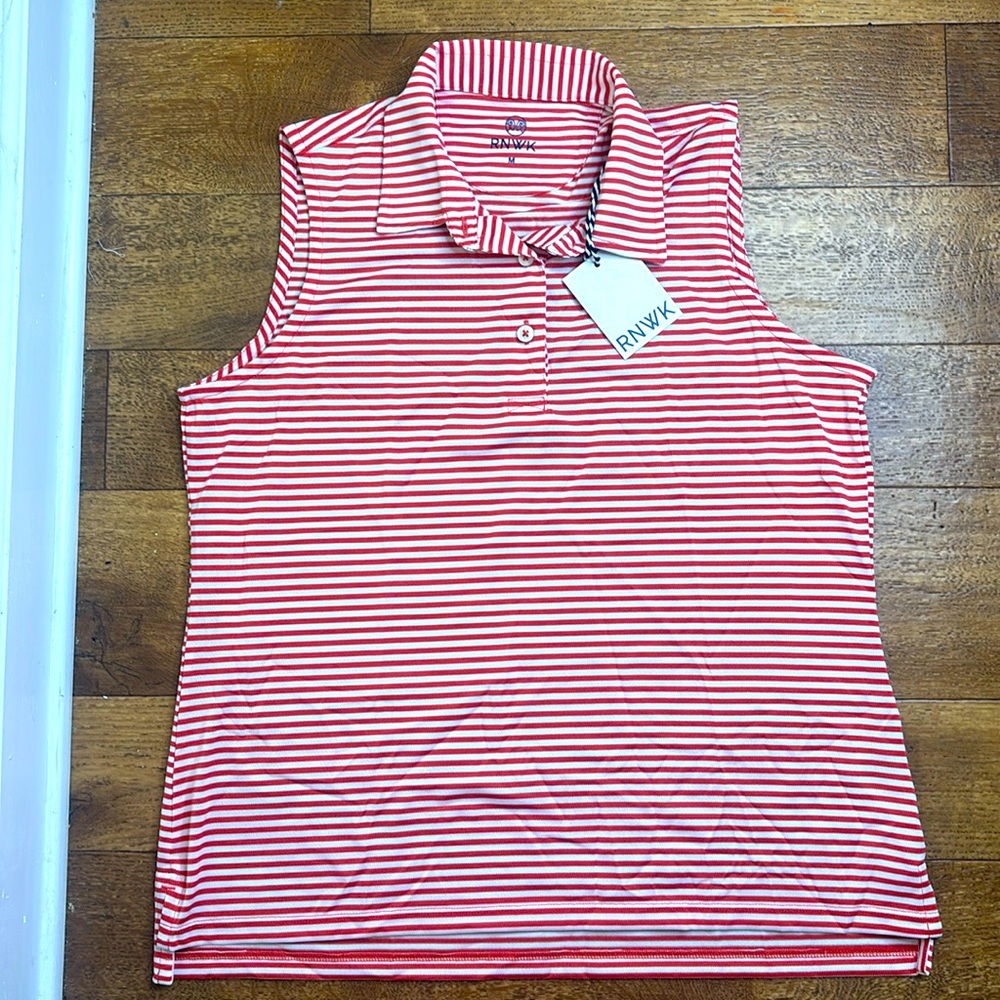 RNWK Renwick Sleeveless Performance Polo R1277 Golf Pickleball Athletic M Medium